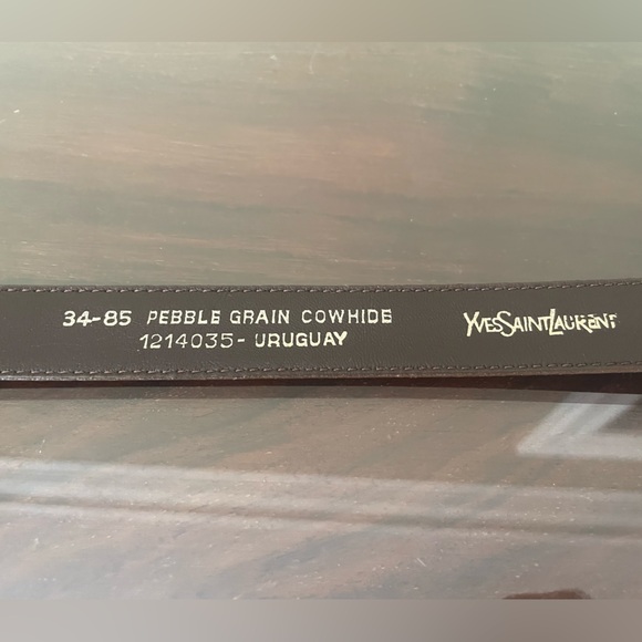 Yves Saint Laurent Vintage Brown Leather Belt - Picture 4 of 10